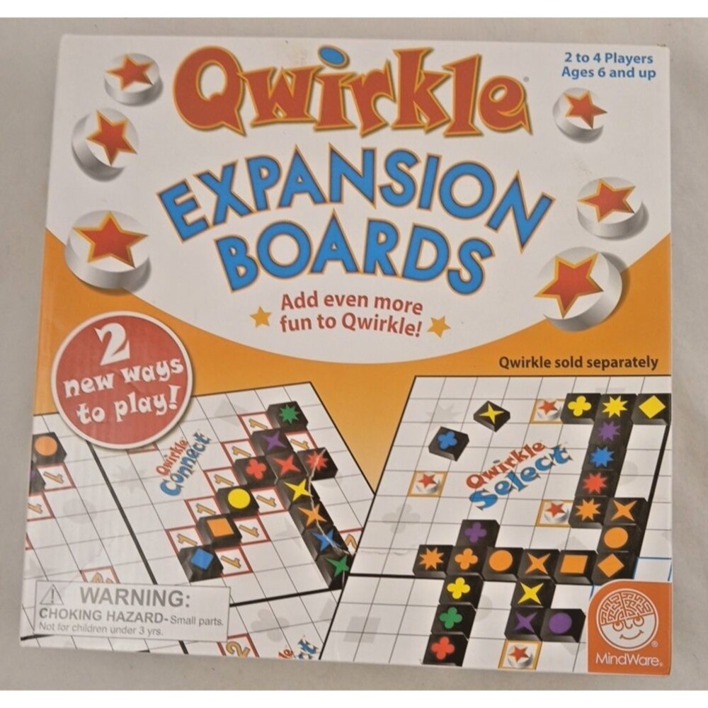 Qwirkle Expansion Boards Game SEALED MindWare 2013 Strategy Select and Connect